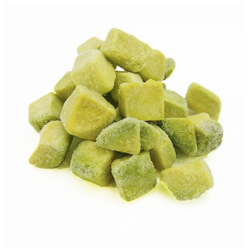 Aguacate congelado dados