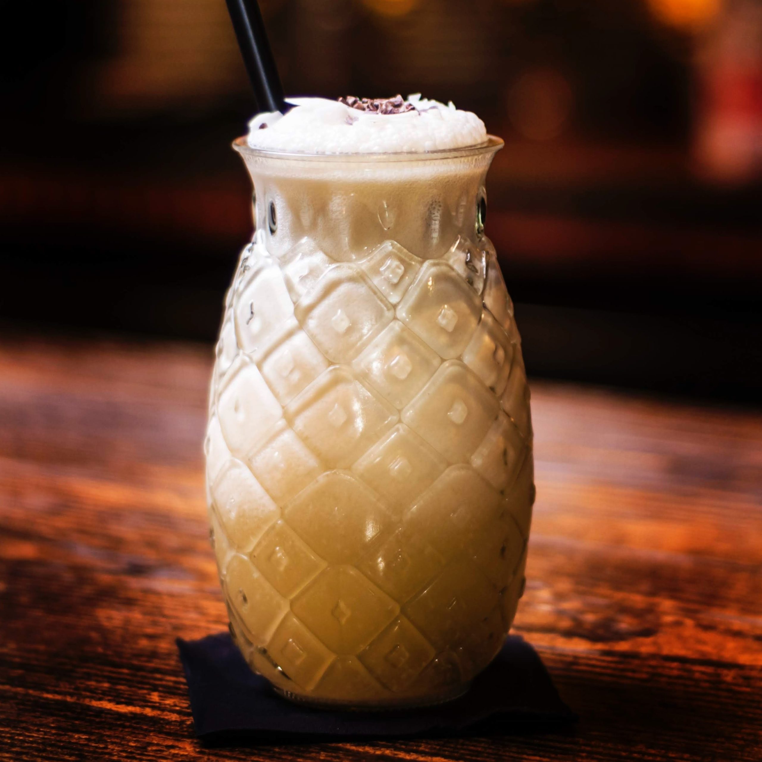 piña colada con pulpa de coco congelada